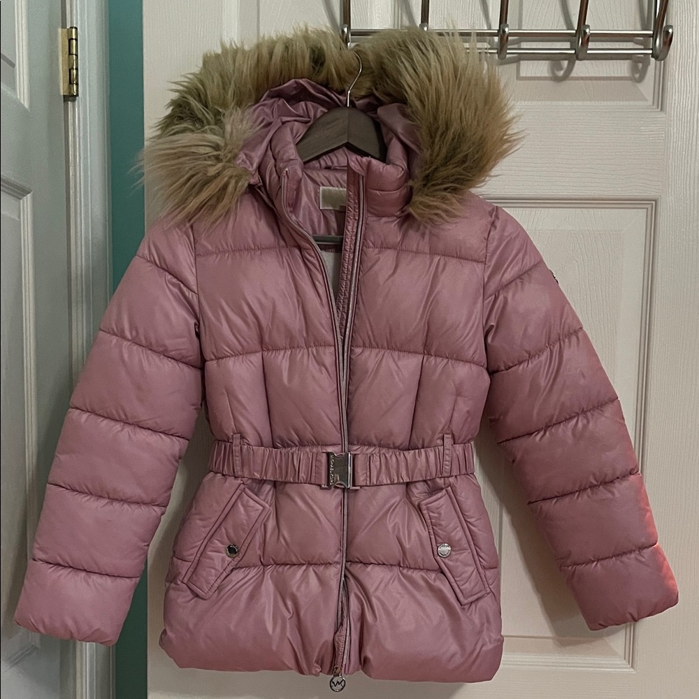 Michael Kors Pink Jacket with Fur Trim